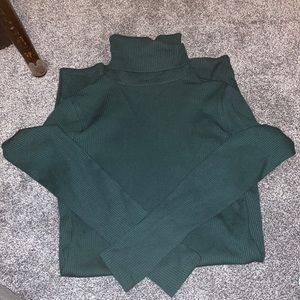 Turtleneck body-con sweater dress